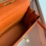 Hermes Kelly Sellier 32 Handmade Bag in Orange Ostrich Leather