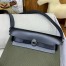 Hermes Herbag Zip 20 Bag in Green Canvas and Black Hunter Calfskin