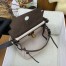 Hermes Herbag Zip 20 Bag in Canvas and Ebene Hunter Calfskin
