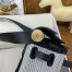 Hermes Herbag Zip 20 Bag in Grey Canvas and Black Hunter Calfskin