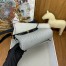 Hermes Herbag Zip 20 Bag in Grey Canvas and Black Hunter Calfskin