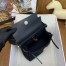 Hermes Herbag Zip 20 Bag in Black Canvas and Black Hunter Calfskin