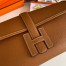Hermes Jige Elan 29 Clutch Bag In Gold Epsom Leather