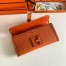 Hermes Jige Elan 29 Clutch Bag In Orange Epsom Leather
