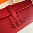 Hermes Jige Elan 29 Clutch Bag In Red Epsom Leather