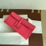 Hermes Jige Elan 29 Clutch Bag In Rose Lipstick Epsom Leather