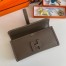 Hermes Jige Elan 29 Clutch Bag In Taupe Epsom Leather