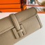 Hermes Jige Elan 29 Clutch Bag In Gris Tourterelle Epsom Leather