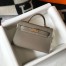 Hermes Kelly Mini II Sellier Bag in Gris Asphalt Epsom Leather