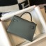 Hermes Kelly Mini II Sellier Bag in Vert Amande Epsom Leather