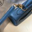 Hermes Kelly 25cm Retourne Bag in Blue Agate Clemence Leather with GHW