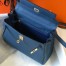 Hermes Kelly 25cm Retourne Bag in Blue Agate Clemence Leather with GHW