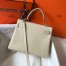 Hermes Kelly 25cm Retourne Bag in Craie Clemence Leather with GHW