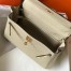 Hermes Kelly 25cm Retourne Bag in Craie Clemence Leather with GHW