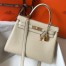 Hermes Kelly 25cm Retourne Bag in Craie Clemence Leather with GHW