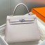 Hermes Kelly 25cm Retourne Bag in Mauve Pale Clemence Leather with GHW