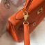 Hermes Kelly 25cm Retourne Bag in Orange Clemence Leather with GHW