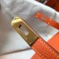 Hermes Kelly 25cm Retourne Bag in Orange Clemence Leather with GHW