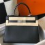 Hermes Kelly 25cm Sellier Bag in Black Epsom Leather with PHW