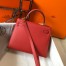 Hermes Kelly 25cm Sellier Bag in Red Epsom Leather with GHW