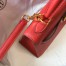 Hermes Kelly 25cm Sellier Bag in Red Epsom Leather with GHW