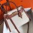Hermes Kelly 28cm Sellier Bag in Canvas with Barenia Leather 