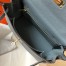Hermes Kelly 28cm Retourne Bag in Blue Lin Clemence Leather with GHW