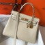 Hermes Kelly 28cm Retourne Bag in Craie Clemence Leather with GHW