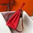 Hermes Kelly 28cm Retourne Bag in Red Clemence Leather with GHW