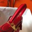 Hermes Kelly 28cm Retourne Bag in Red Clemence Leather with GHW