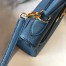 Hermes Kelly 32cm Retourne Bag in Blue Agate Clemence Leather with GHW