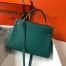 Hermes Kelly 32cm Retourne Bag in Malachite Clemence Leather with GHW