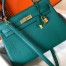 Hermes Kelly 32cm Retourne Bag in Malachite Clemence Leather with GHW
