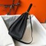 Hermes Kelly 32cm Retourne Bag in Black Clemence Leather with GHW