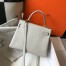 Hermes Kelly 32cm Retourne Bag in Pearl Grey Clemence Leather with GHW