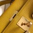 Hermes Kelly 32cm Retourne Bag in Yellow Clemence Leather with GHW