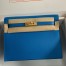 Hermes Kelly Danse II Handmade Bag In Blue Hydra Evercolor Calfskin