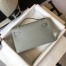 Hermes Kelly Pochette Clutch In Blue Glacier Epsom Leather