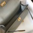 Hermes Kelly Pochette Clutch In Blue Glacier Epsom Leather