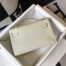 Hermes Kelly Pochette Clutch In Craie Epsom Leather
