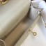 Hermes Kelly Pochette Clutch In Craie Epsom Leather