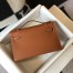 Hermes Kelly Pochette Clutch In Gold Epsom Leather