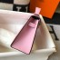 Hermes Kelly Pochette Clutch In Mauve Sylvestre Epsom Leather