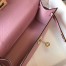 Hermes Kelly Pochette Clutch In Mauve Sylvestre Epsom Leather