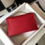 Hermes Kelly Pochette Clutch In Red Epsom Leather