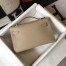 Hermes Kelly Pochette Clutch In Gris Tourterelle Epsom Leather