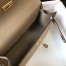 Hermes Kelly Pochette Clutch In Gris Tourterelle Epsom Leather