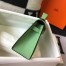 Hermes Kelly Pochette Clutch In Vert Criquet Epsom Leather