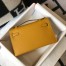 Hermes Kelly Pochette Clutch In Yellow Epsom Leather