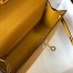 Hermes Kelly Pochette Clutch In Yellow Epsom Leather